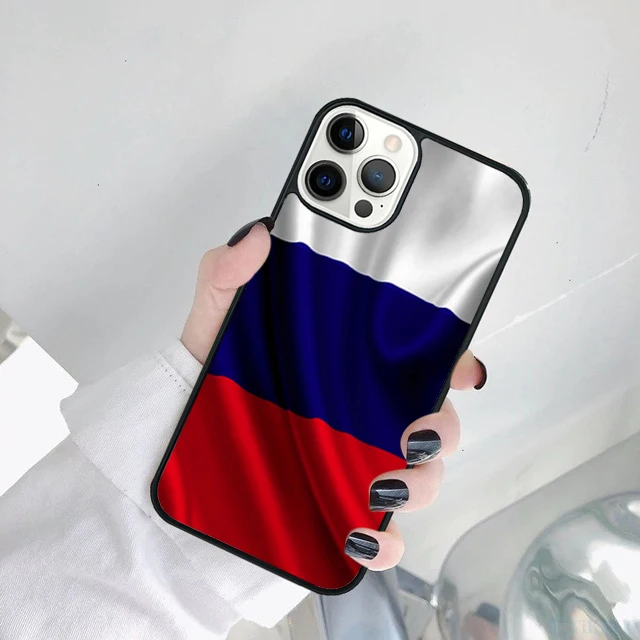 Funda con emblema de bandera de Rusia para iPhone