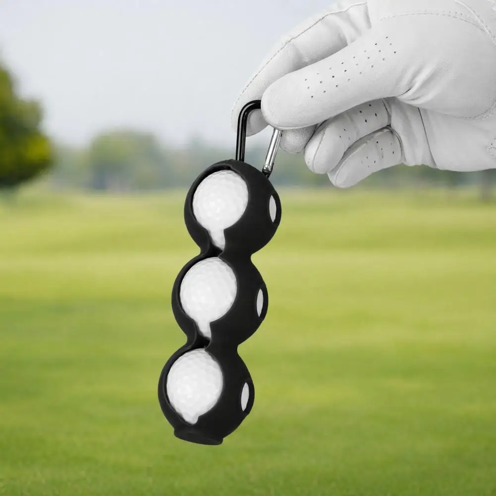 Soporte de silicona para pelotas de golf con mosquetón y funda - imagen 3