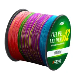 Línea trenzada PE multicolor super fuerte para curricán y barco