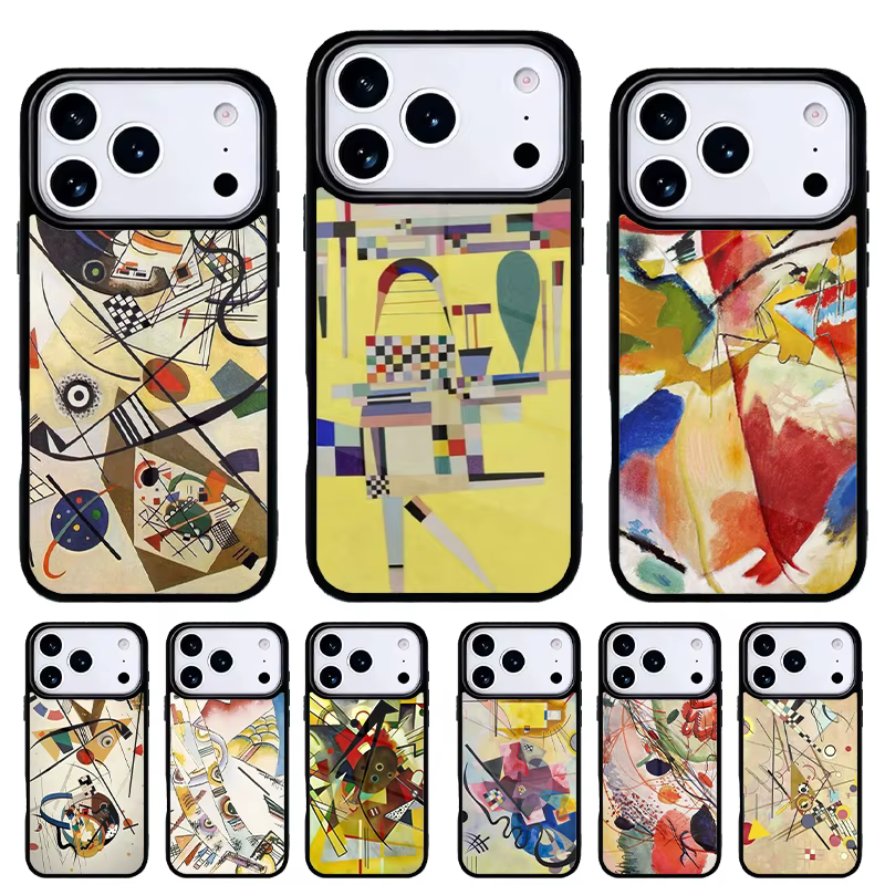 Funda iPhone Arte Kandinsky Abstracto para 11/12/13/14/15/16/17