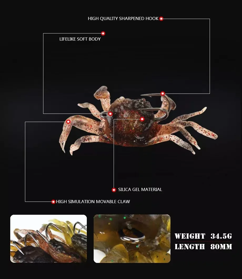 Comparación de colores disponibles del señuelo
