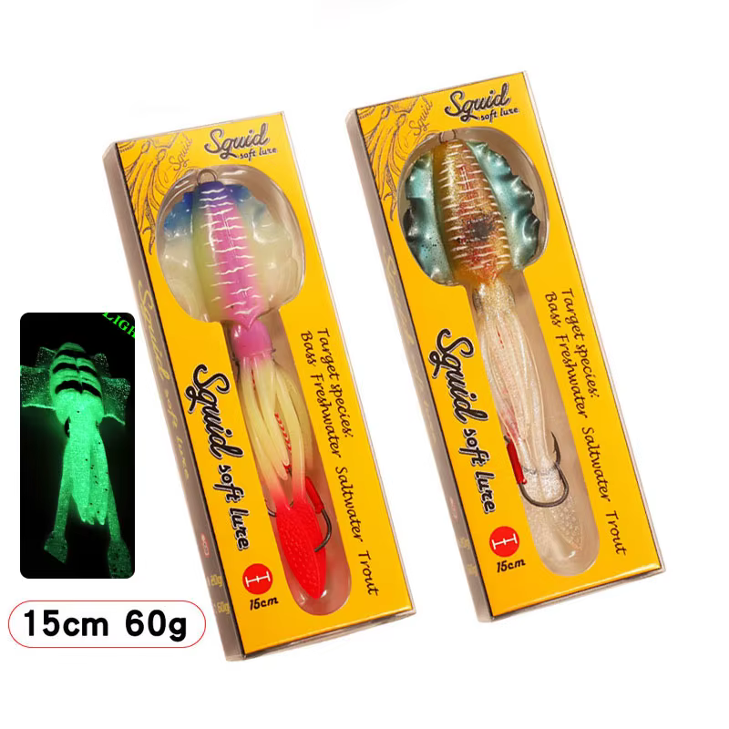Falda calamar para trolling Octopus PVC 15 cm 60 g resistente - imagen 2