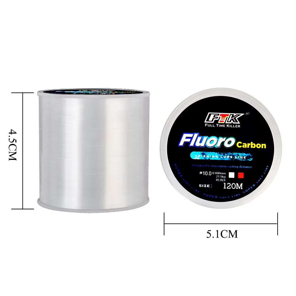 Sedal fluorocarbono invisible de carbono - Largo alcance