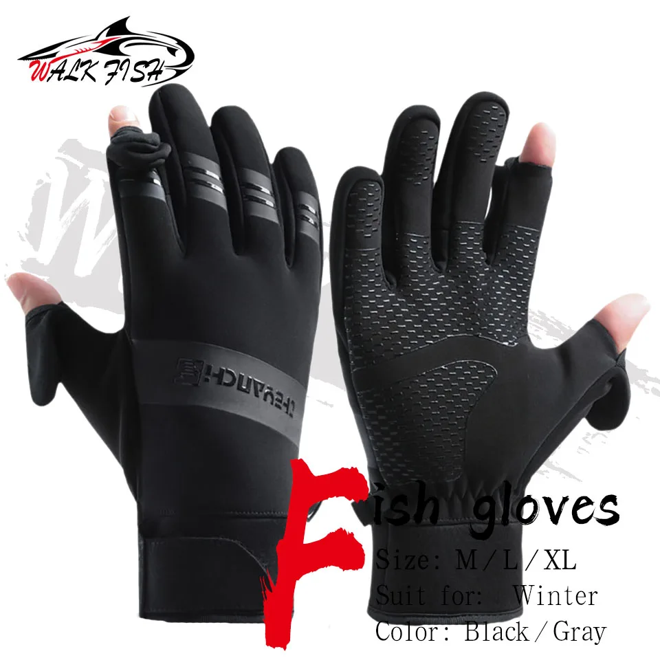 Guantes de Pesca Impermeables WALK FISH – Cálidos de 2 Dedos para Invierno - imagen 2