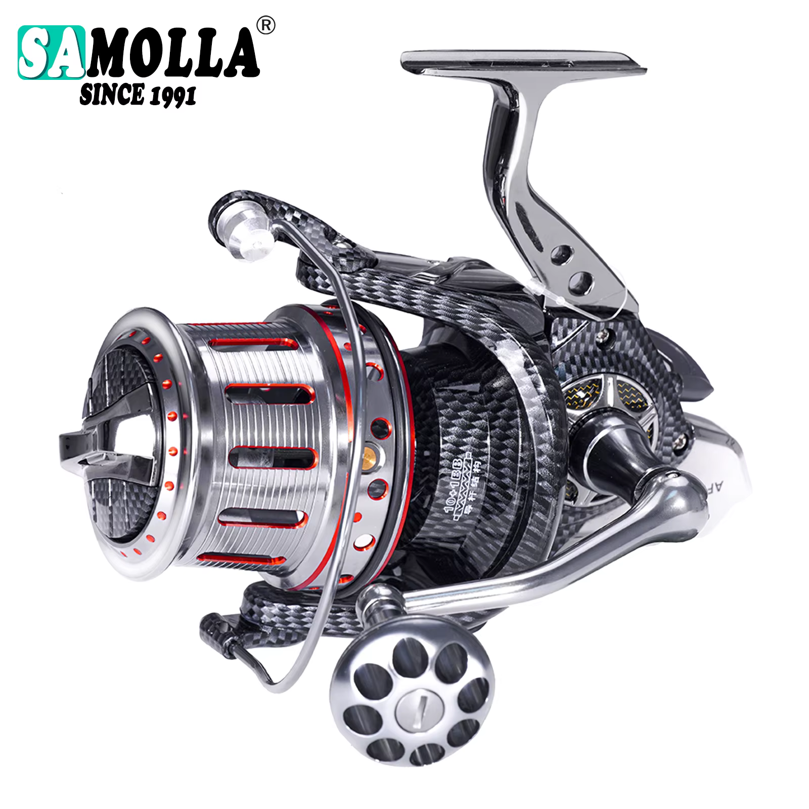 Molinete profesional de pesca marino con alto arrastre y rodamientos