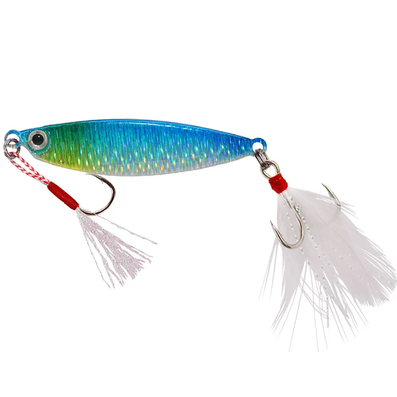 WEIHE Jigging señuelo hundimiento con ojos 3D de metal para lubina - imagen 2