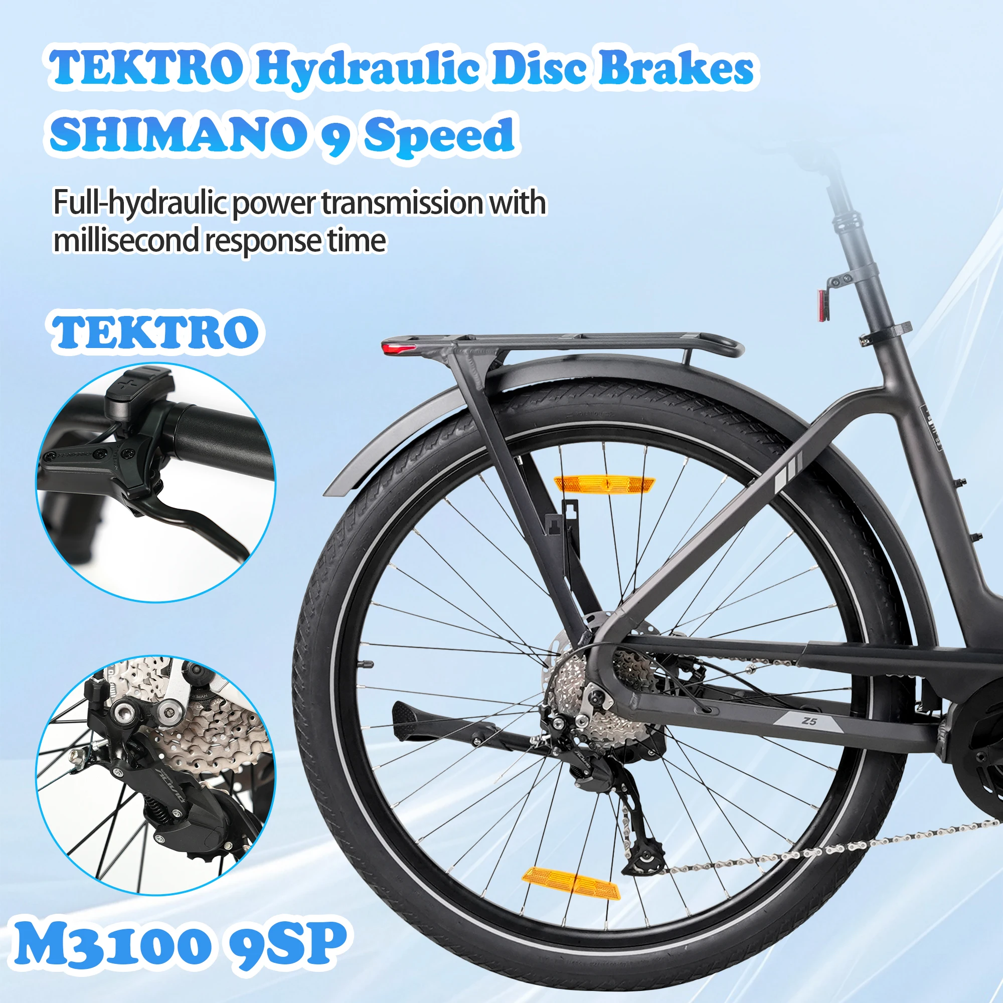 Bicicleta eléctrica TTGO Z5 motor y sensor de par, frenos aceite - imagen 2