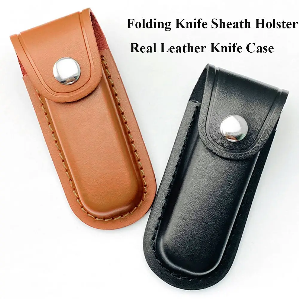 Funda de cuero marrón con presilla para cinturón exterior - imagen 4