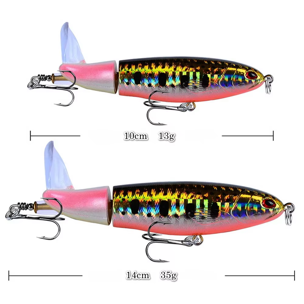 Popper Lápiz Topwater con Hélice Giratoria – Señuelo Superficial - imagen 2