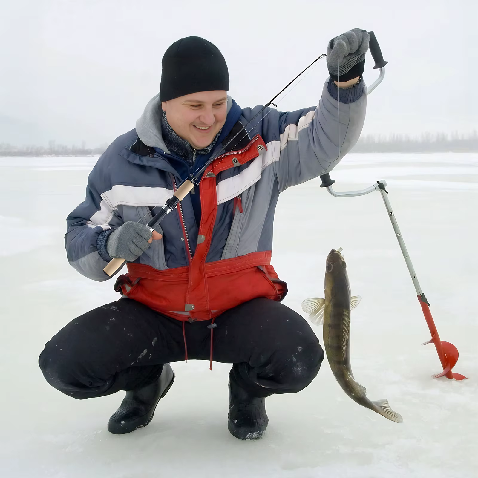 Goture Mini Caña de Hielo Fibra de Carbono para Camarones y Carpas - imagen 3