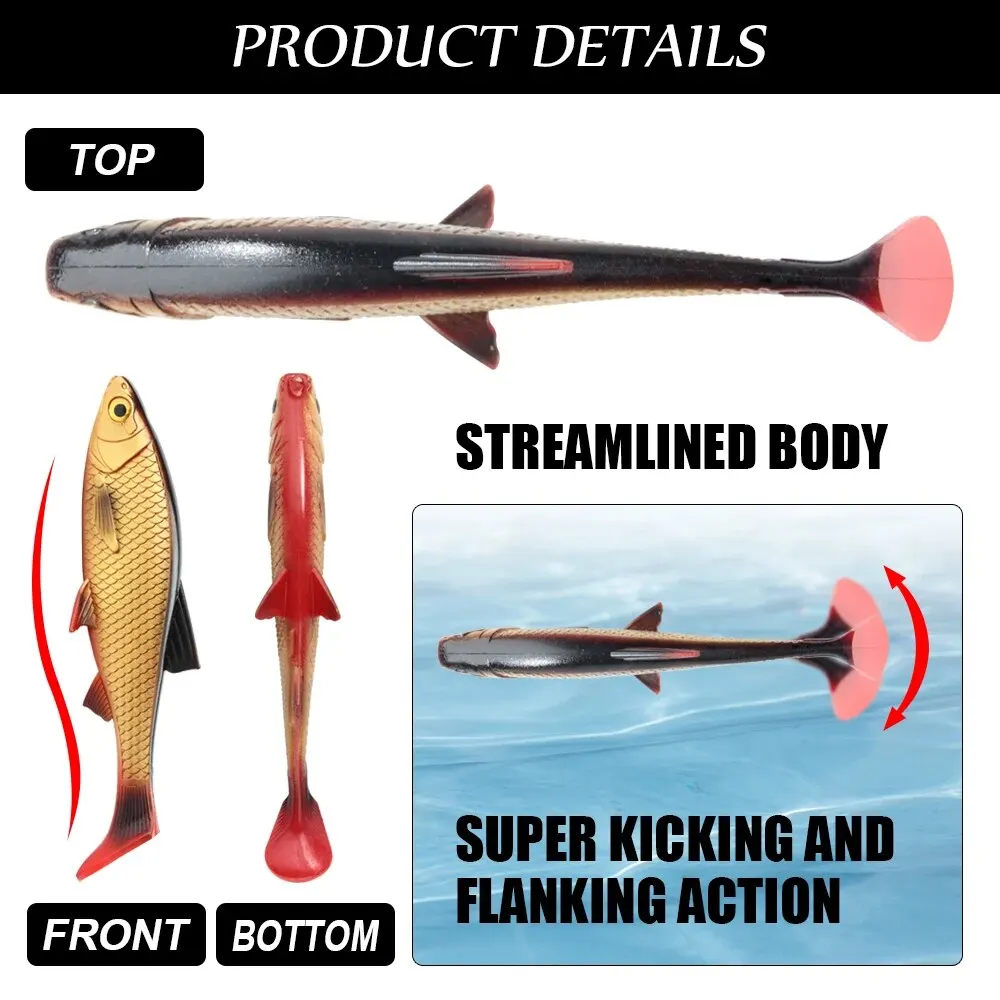 Spinpoler 3D River Roach Swimbait – Cola de paleta para lucio y lubina - imagen 3