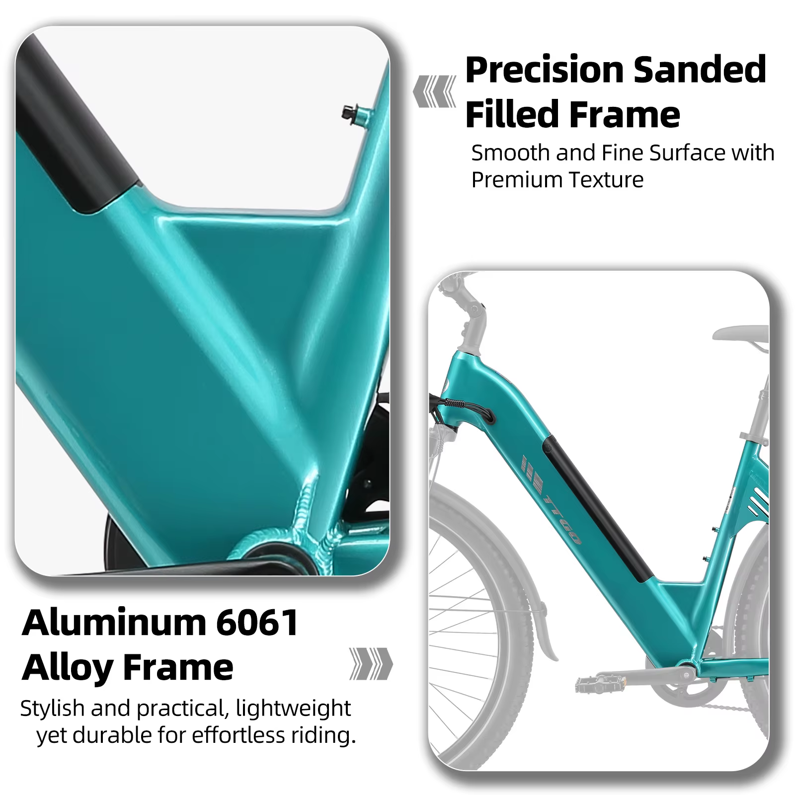 Bicicleta eléctrica TTGO C5 48V con motor 250W y frenos hidráulicos - imagen 5