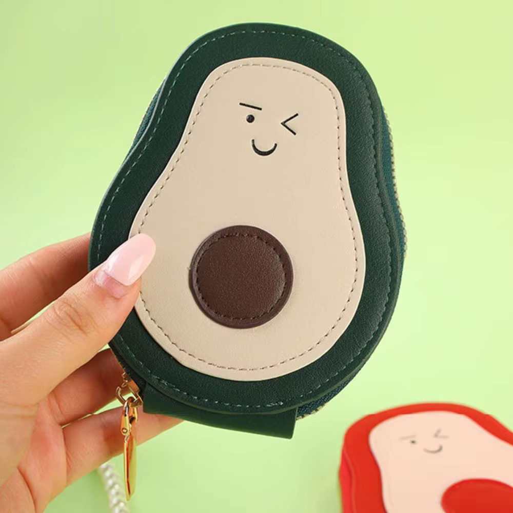 Tarjetero Mini Mujer Cuero PU - Diseño Aguacate con 11 Bolsillos - imagen 4