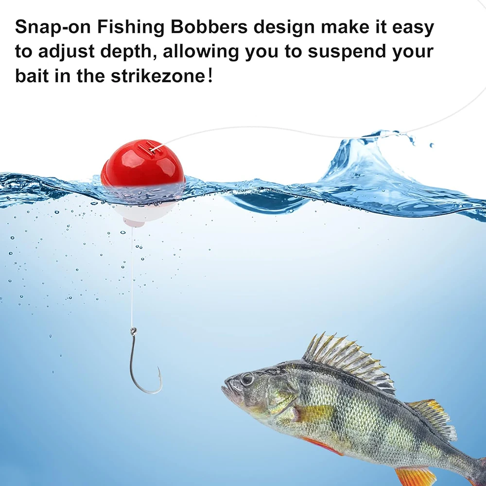 Flotador deslizante ABS rojo y blanco durable para pesca - imagen 4