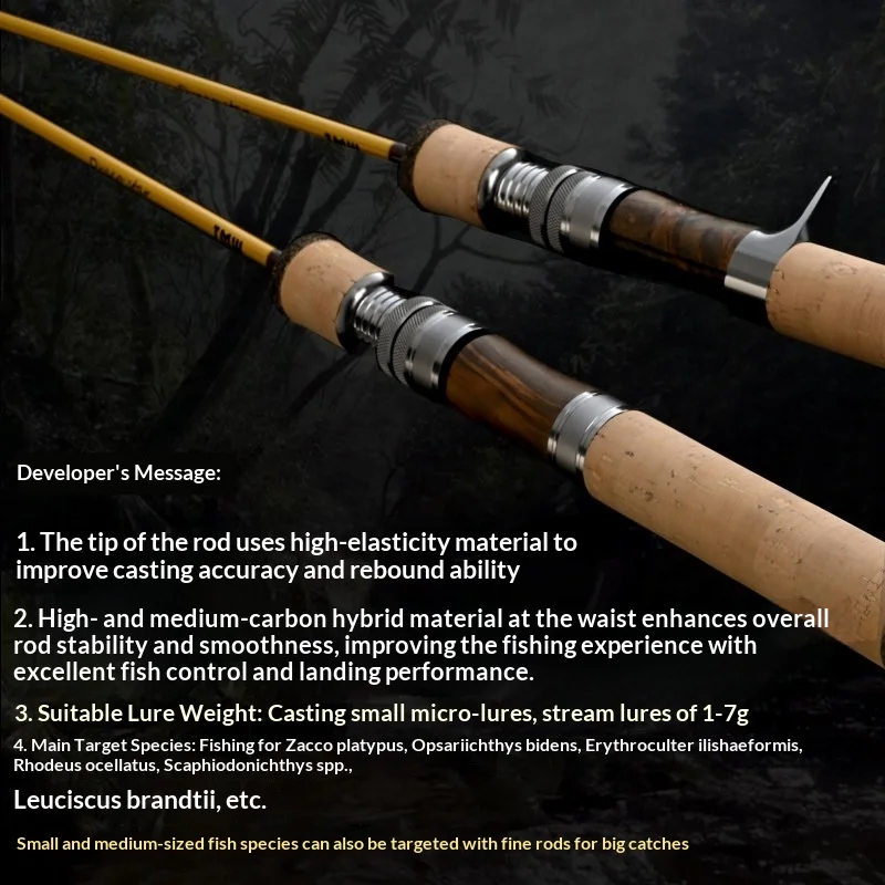 JMW Draco Casting caña ultraligera UL para trucha y microseñuelos - imagen 2