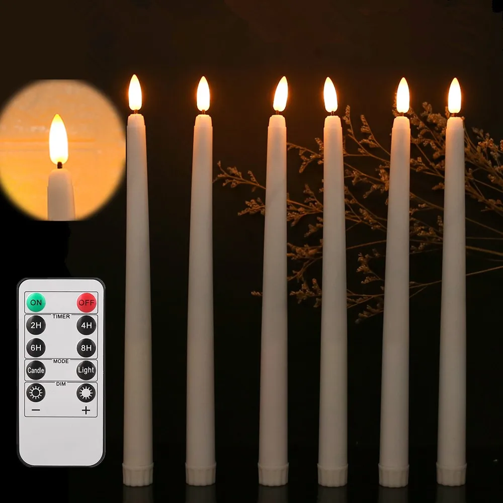 Velas LED cónicas sin llama – Decoración bodas y eventos - imagen 2