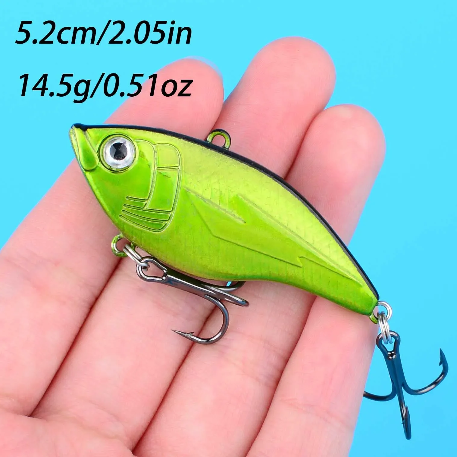 Crankbait de hundimiento VIB duro con anzuelos triples para carpa - imagen 3