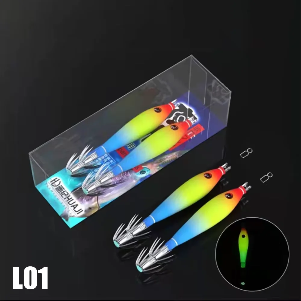 Seaknight señuelo luminoso tentador para calamar de doble capa