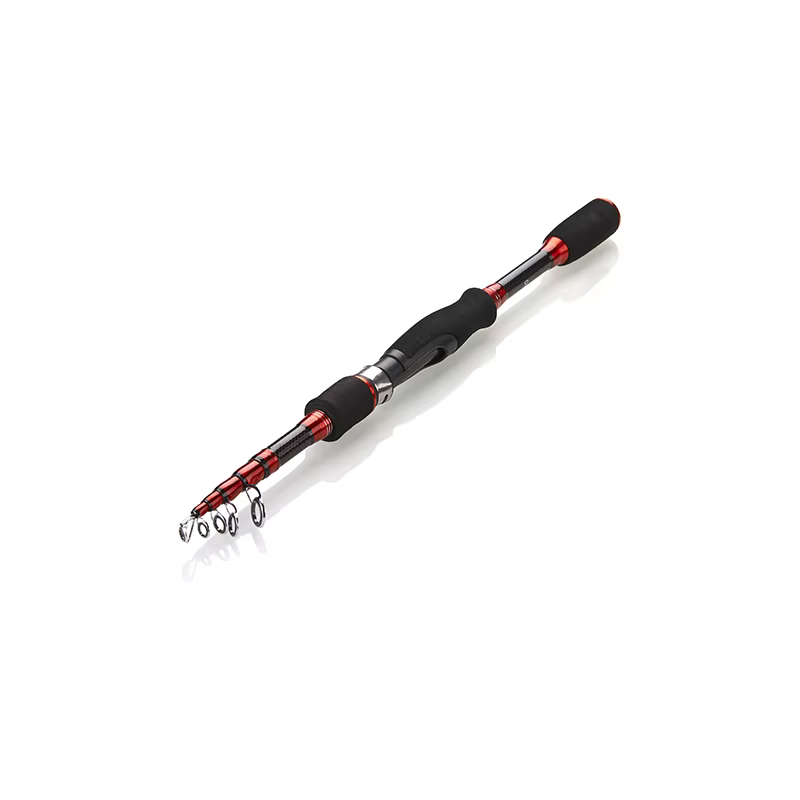 Caña spinning DEUKIO fibra de carbono para viaje y agua salada