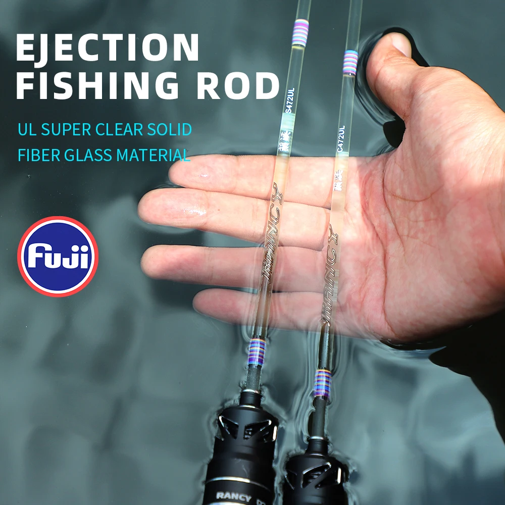 Caña ultraligera Fishingfans en fibra de vidrio con punta sólida Fuji - imagen 2