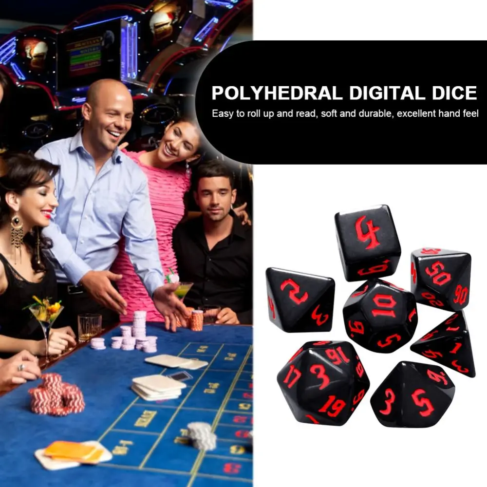 Juego de dados poliédricos opacos acrílico multifaceta digital DND - imagen 2