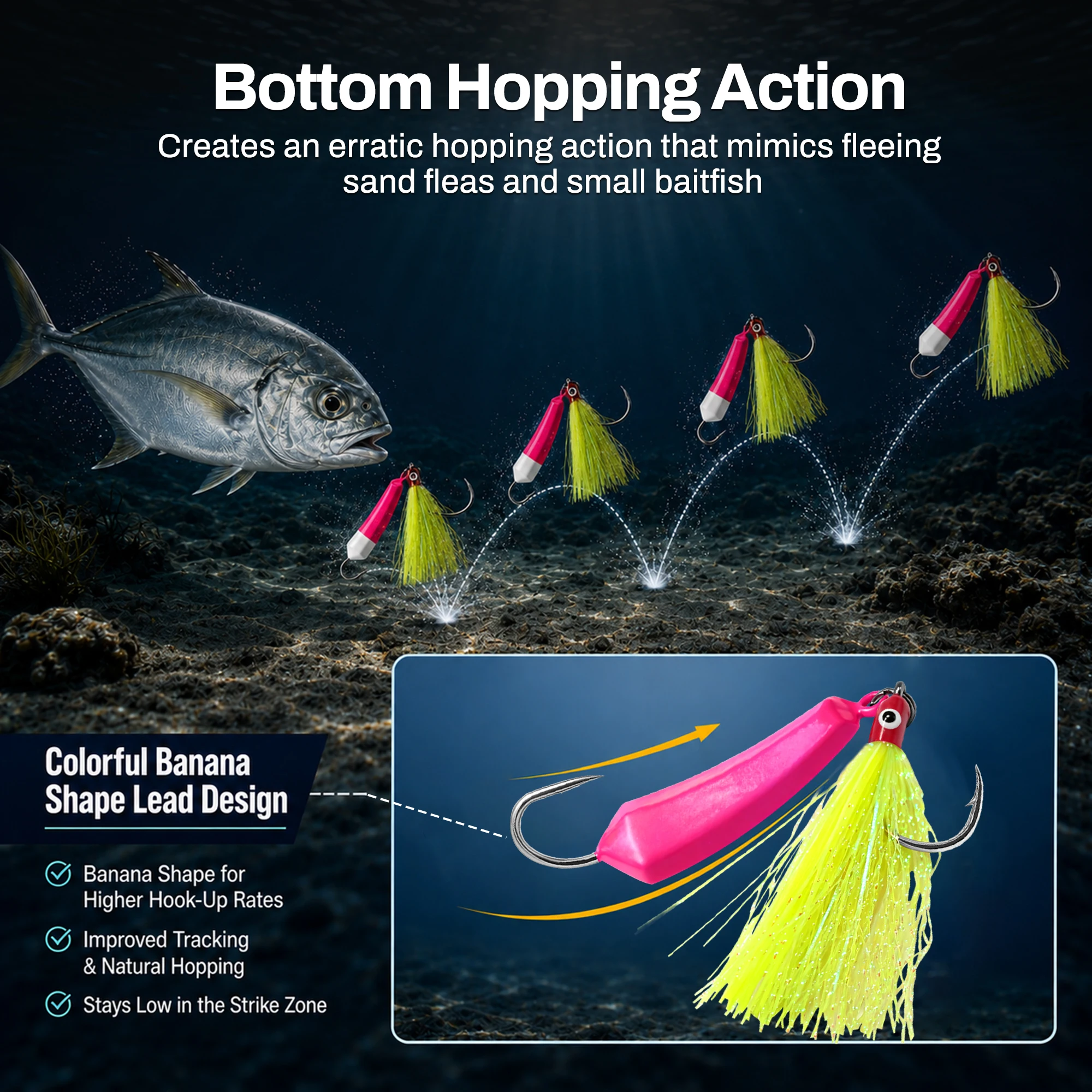 Jigs para Pargo con anzuelos de señuelo vástago largo - imagen 4