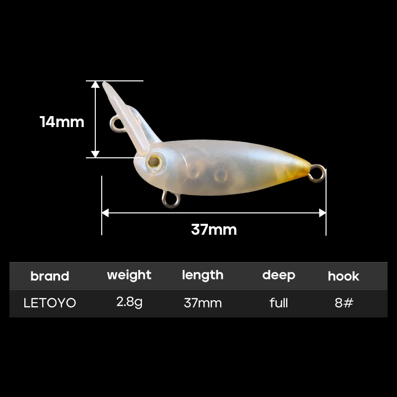 LETOYO Crankbait Mini – Cebo hundimiento rápido para pesca de trucha - imagen 2