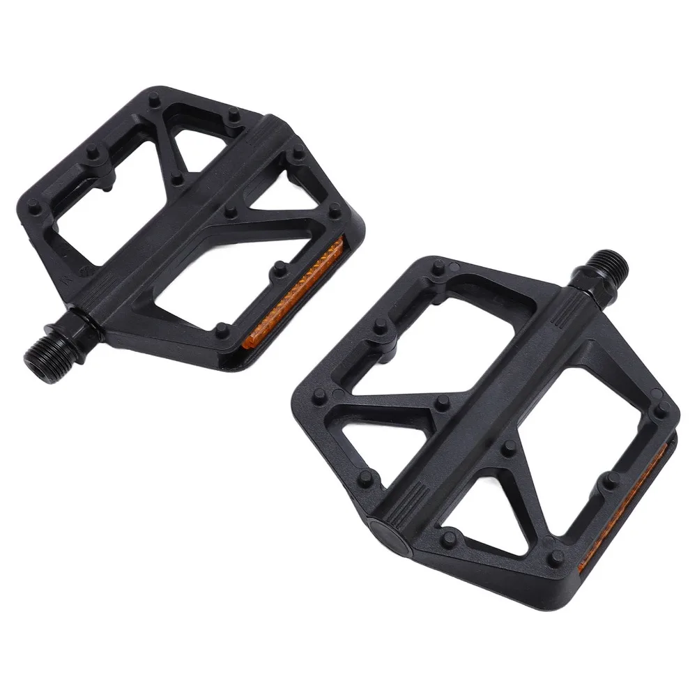 Pedales de plataforma ancha de nailon con tira reflectante para bici - imagen 3