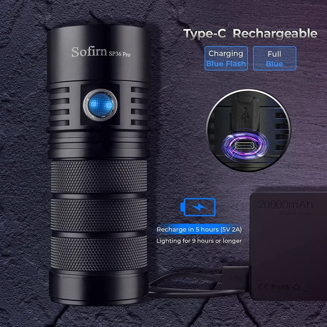 Linterna recargable USB-C SOFIRN SP36 Pro LED multiportátil - imagen 5