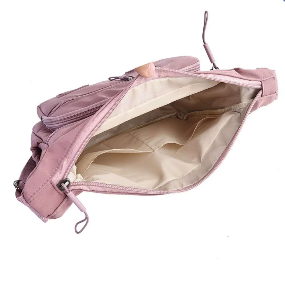 Bolso Bandolera Impermeable de Nailon con Múltiples Bolsillos - imagen 5