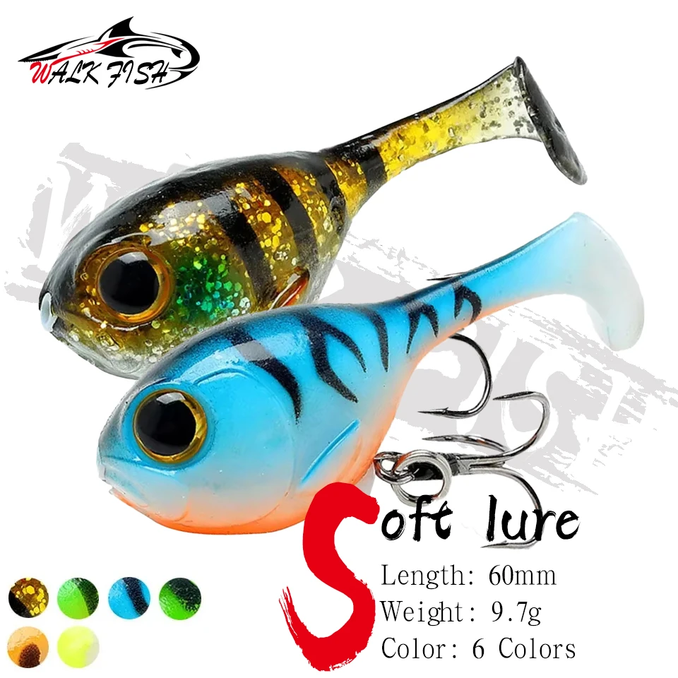 Señuelo blando silicona Walk Fish para lubina – Anzuelo - imagen 4