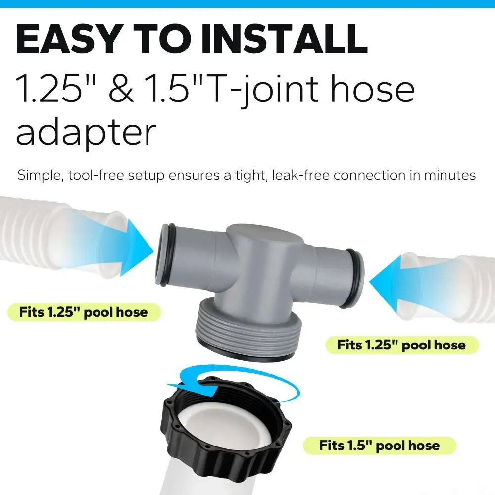 Conector de manguera en T resistente para piscina de plástico - imagen 2