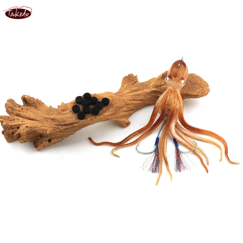 TAKEDO MY14 Señuelo Pulpo Trolling – Luminoso TPR para atún - imagen 3