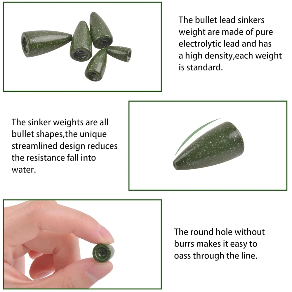 Plomo bullet para lubina – 1,75g a 10g - imagen 3
