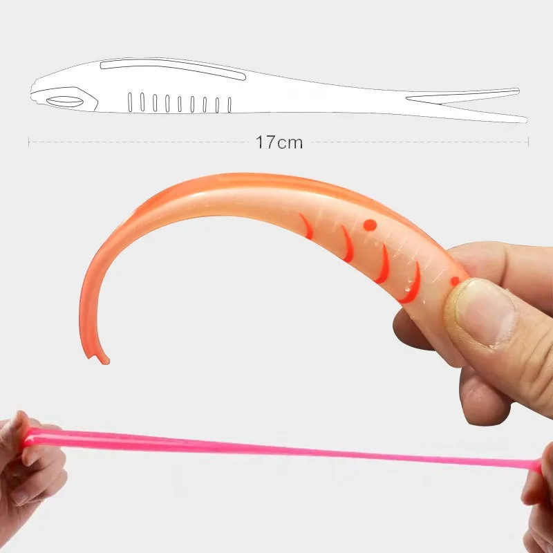 Swolfy señuelo blando swimbait TPR – cola dividida para lucio