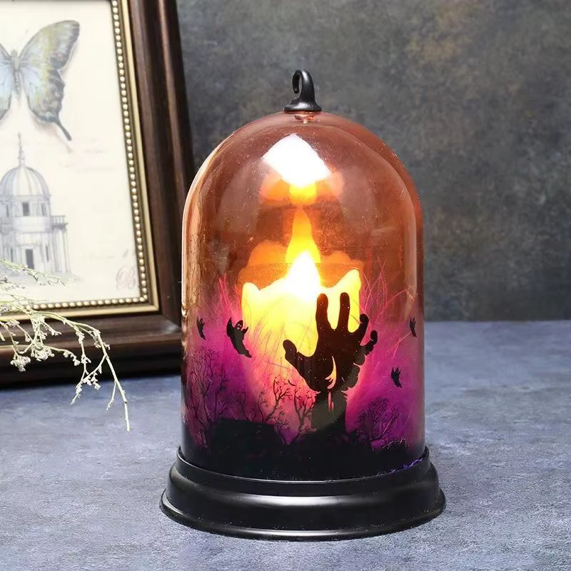 Lámpara LED Calabaza Malvada – Luz Nocturna Portavelas Halloween