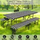 Funda impermeable para mesa de picnic elástica ajustable a cuadros - imagen 2