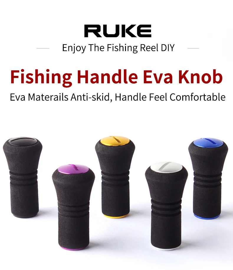 Manivela de pesca RUKE con perilla EVA