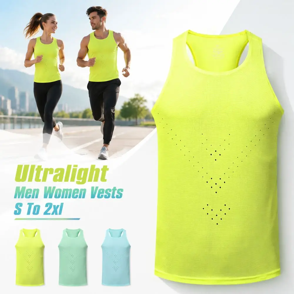 Chaleco ultraligero transpirable con orificios para correr unisex - imagen 3