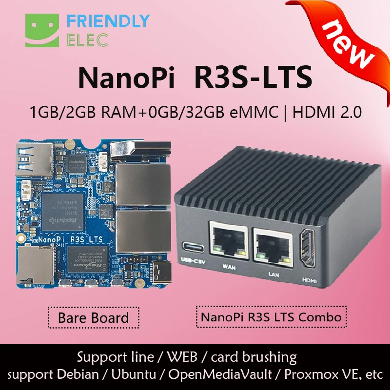 NanoPi R3S-LTS RK3566 con Ethernet Gigabit y versión LTS - imagen 3