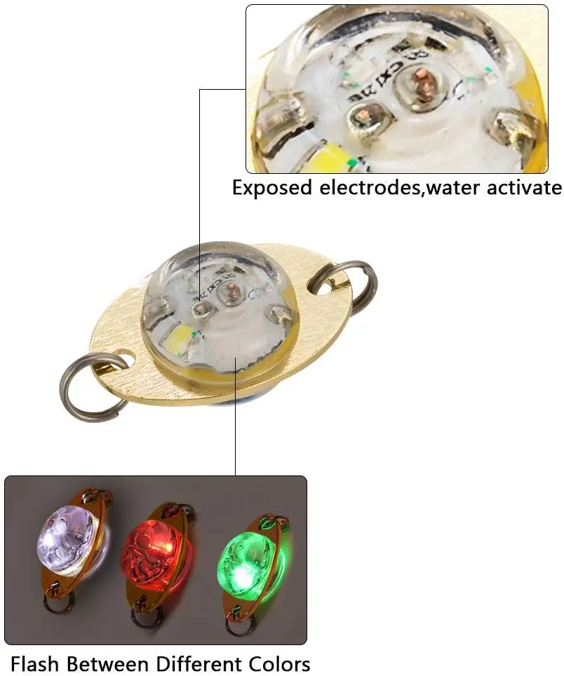 Comparativa de colores LED del señuelo