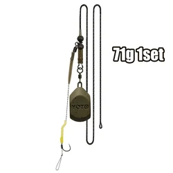 Montaje Helikopter para carpa con kicker amarillo y plomo camo