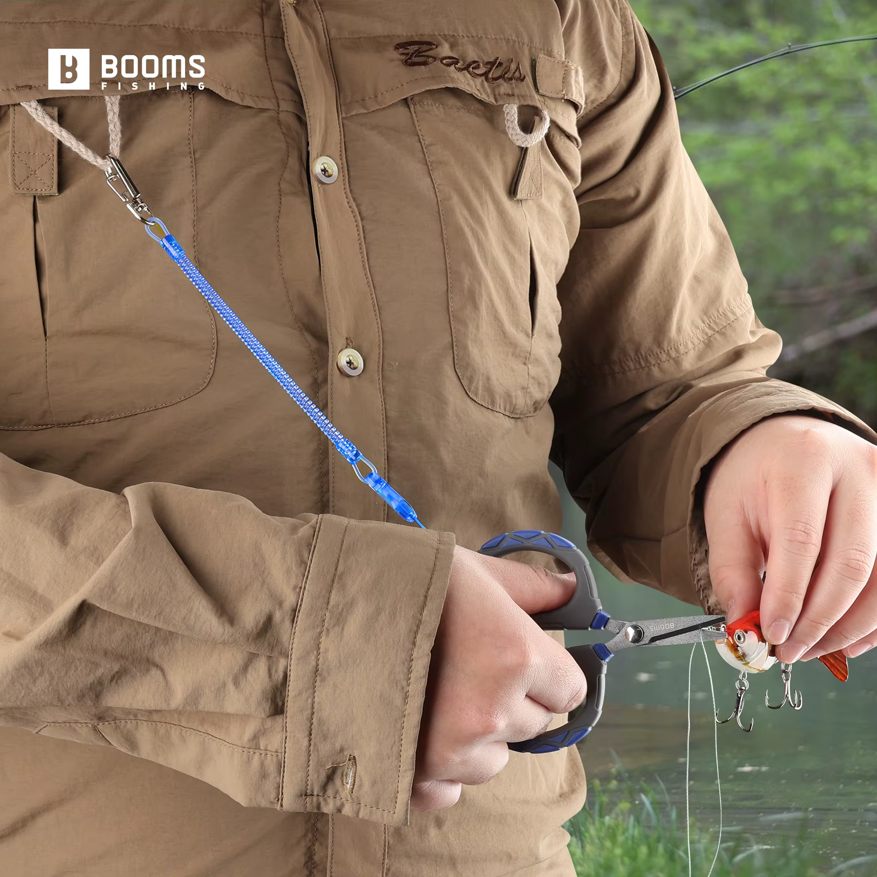 Booms Fishing XW01 Tijeras cortador línea acero inoxidable microdentadas - imagen 4