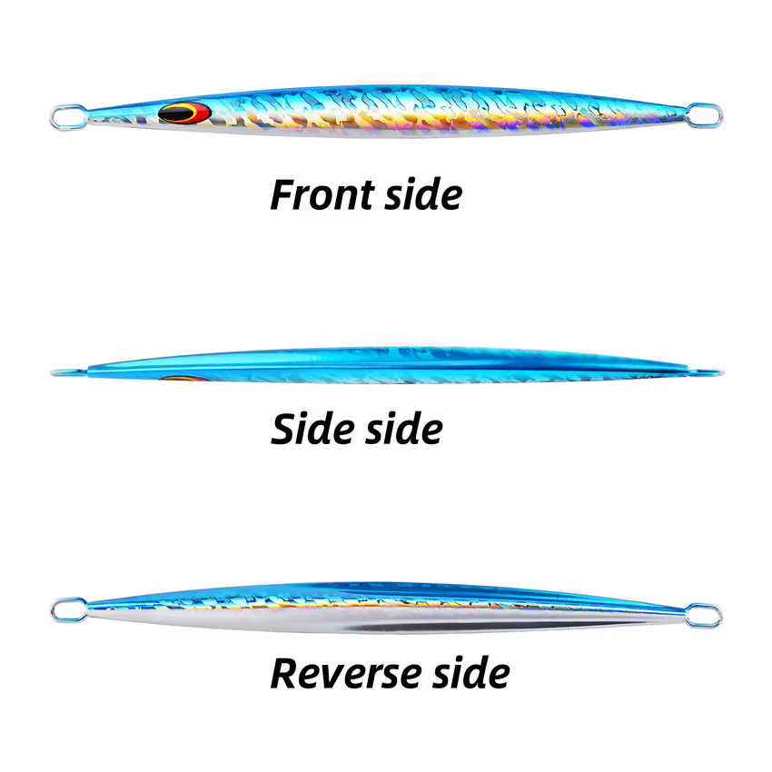 Jig de Caída Lenta 200g con Falda – Señuelo Metálico para Pesca Profunda - imagen 3