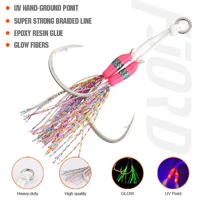 FJORD anzuelo de asistencia Pike con púas punto UV - acero carbono - imagen 2