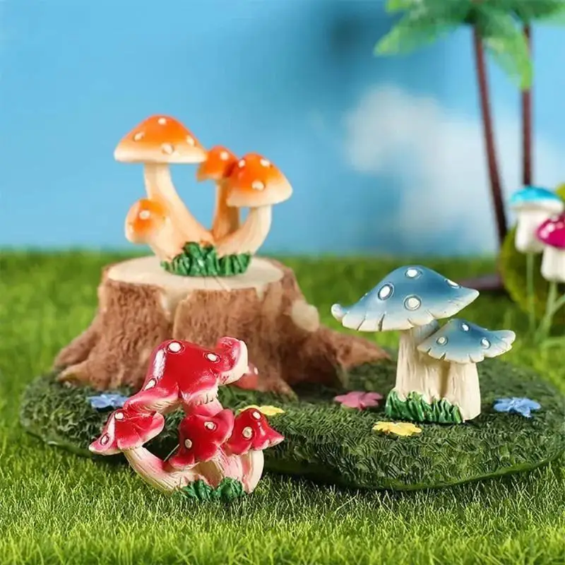 Adorno de hongo simulado de resina para micropaisaje y bonsái - imagen 5
