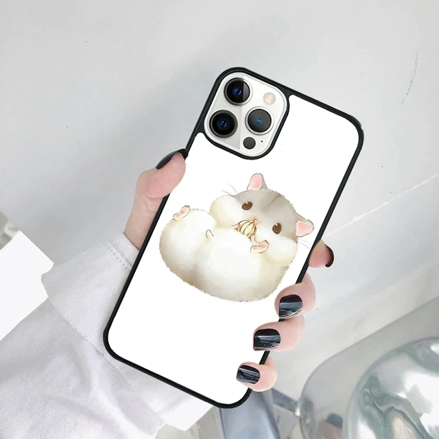Collage de hámster y conejillo de indias en funda para iPhone