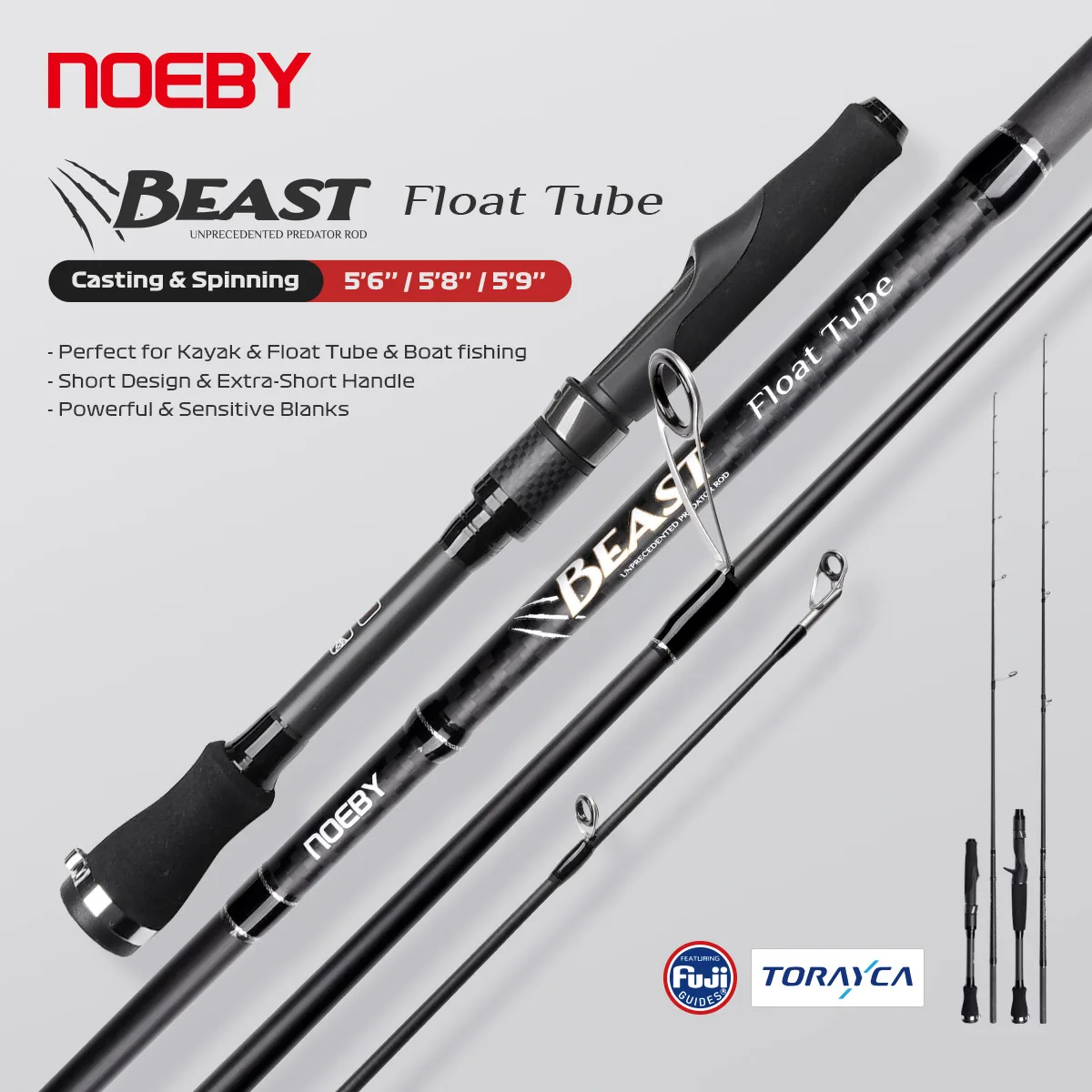 Noeby Spinning Carbono 1,75m – Caña para Barco