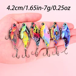 Señuelo VIB de metal con vibración tipo mariposa para lubina