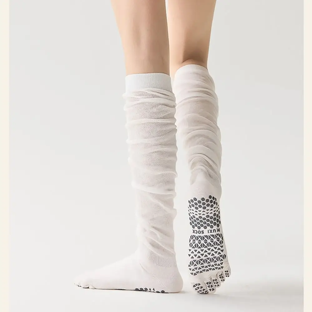 Calcetines cinco dedos antideslizantes multicolor con puntos de silicona